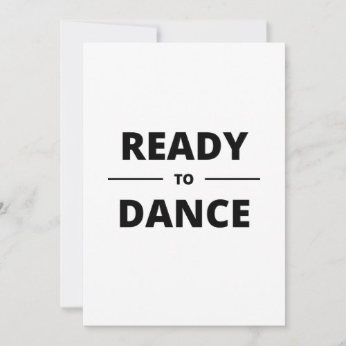 READY TO DANCE SAVE THE DATE