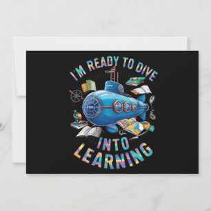 Ready To Dive Into Learning Back School Submarine Invitation