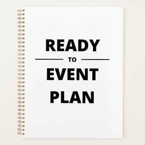 READY TO EVENT PLAN PLANNER