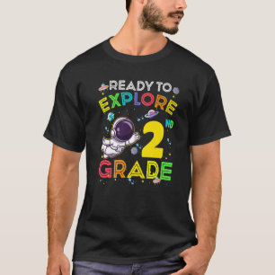 Ready To Explore 2nd Grade Cute Astronaut Kids Boy T-Shirt