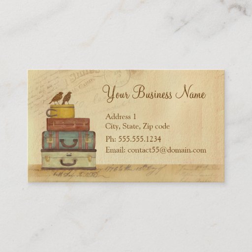 Customizable Ready To Fly Love Birds Business Card