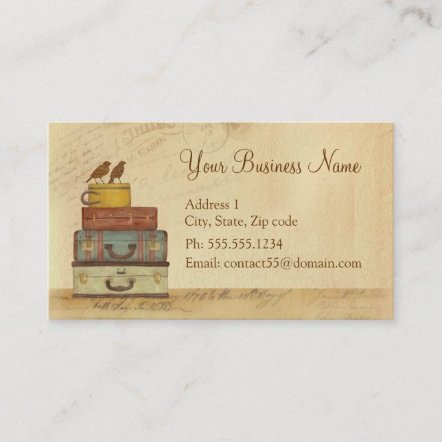 Ready To Fly Love Birds Business Card (Front)