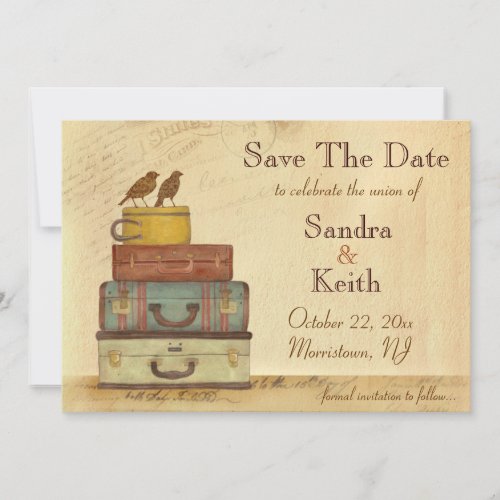 Ready To Fly Love Birds Save The Date Announcement