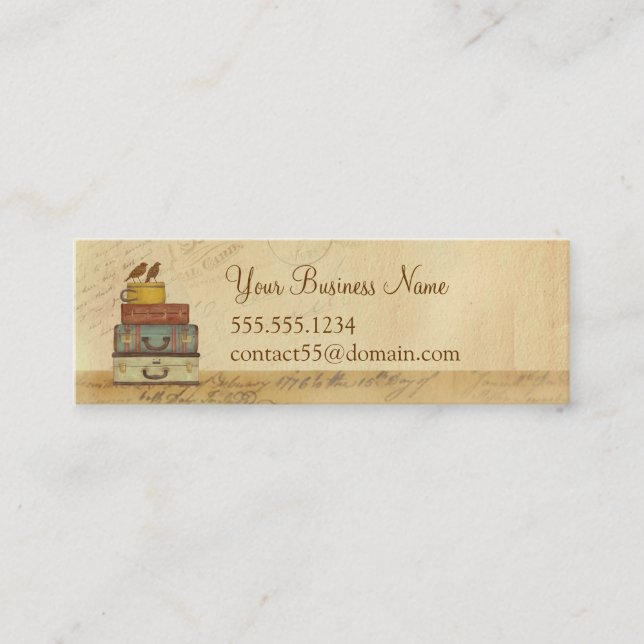 Ready To Fly Love Birds Skinny Business Card (Front)