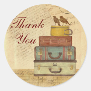 Ready To Fly Love Birds Thank You Sticker