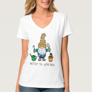 Ready to Garden   Cute Gardening Gnome   T-Shirt