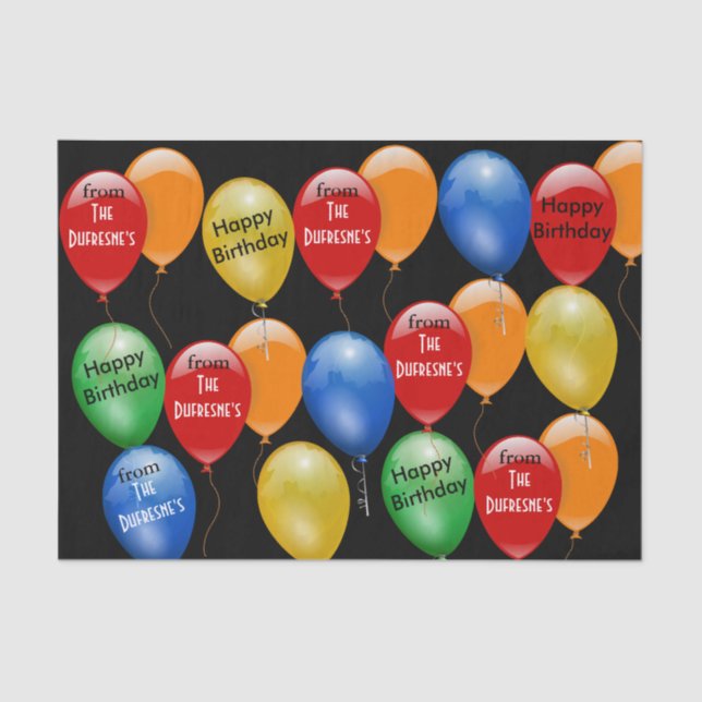 Ready to Go Personalized Birthday Tissue Paper (Front)