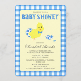 Ready To Hatch Chicky Boy Baby Shower Invitation