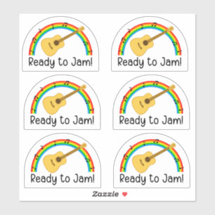 Ready to Jam Acoustic Guitar Sticker
