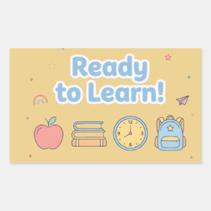  Ready to Learn – Cute Back‑to‑School Kids Sticker