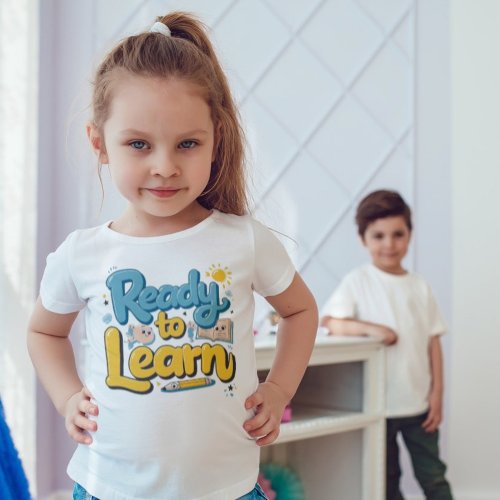 Ready to Learn Cute Fun Back_to_School Design T_Shirt