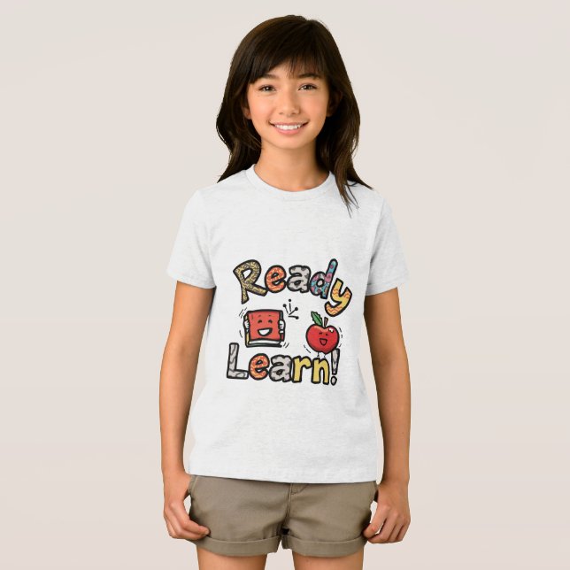Ready to Learn Kids T-Shirt Tri-Blend Shirt (Front Full)