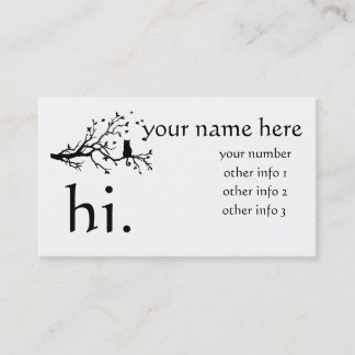 Ready to personalize calling card