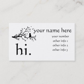 Ready To Personalize Calling Card by Thatsticker at Zazzle