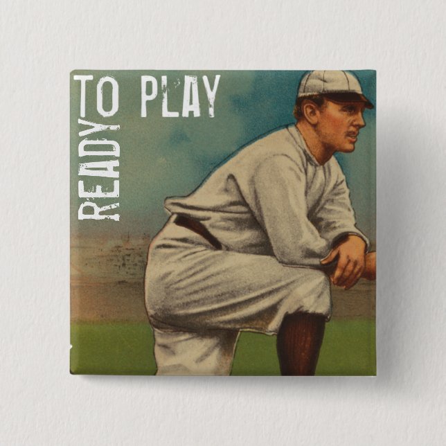 Ready To Play Pinback Button (Front)