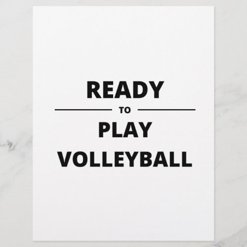 READY TO PLAY VOLLEYBALL LETTERHEAD