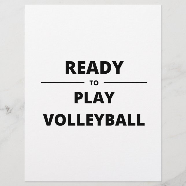 READY TO PLAY VOLLEYBALL LETTERHEAD (Front)