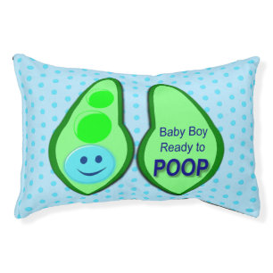 Ready to Poop Baby Boy Blue Pea Pet Bed