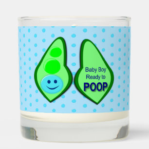 Ready to Poop Baby Boy Blue Pea Scented Candle