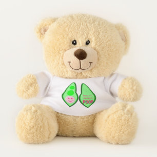 Ready to Poop Baby Girl Pink Pea Custom Newborn Teddy Bear