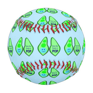Ready to Pop Baby Boy Blue Pea Baseball