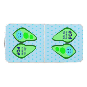 Ready to Pop Baby Boy Blue Pea Beer Pong Table