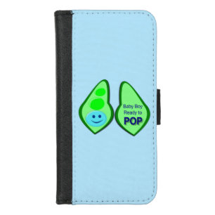 Ready to Pop Baby Boy Blue Pea iPhone 8/7 Wallet Case