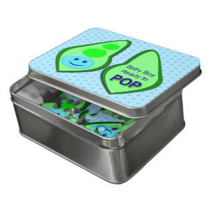 Ready to Pop Baby Boy Blue Pea Jigsaw Puzzle