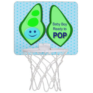 Ready to Pop Baby Boy Blue Pea Mini Basketball Hoop