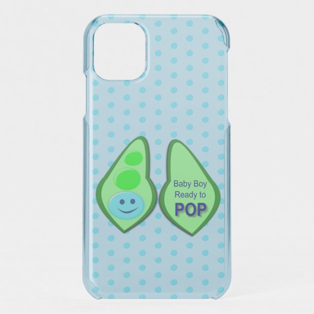 Ready to Pop Baby Boy Blue Pea Uncommon iPhone Case (Back)