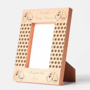Ready to Pop Baby Girl Pink Pea Baby Shower Custom Engraved Frames
