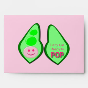 Ready to Pop Baby Girl Pink Pea Envelope