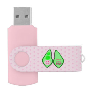 Ready to Pop Baby Girl Pink Pea Flash Drive