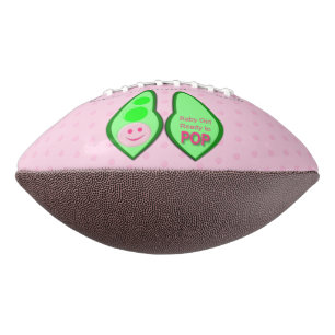 Ready to Pop Baby Girl Pink Pea Football