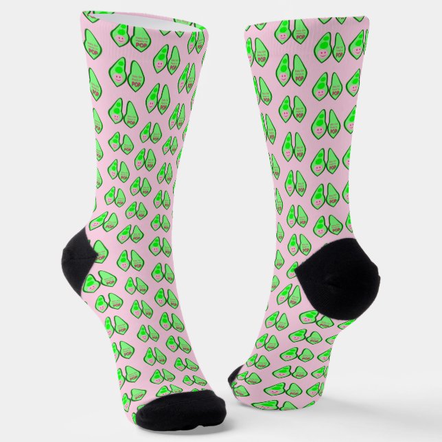 Ready to Pop Baby Girl Pink Pea Patterned Socks (Angled)