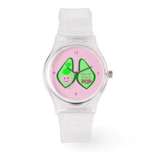 Ready to Pop Baby Girl Pink Pea Watch