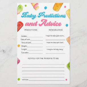 Ready to Pop Baby Shower Baby Predictions Game