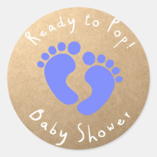 Ready to Pop - Baby Shower Classic Round Sticker