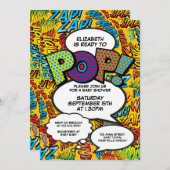 Ready to Pop Baby Shower Comic Book Fun Invitation (Front/Back)