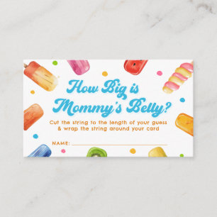 Ready to Pop Baby Shower How Big is Her Belly Enclosure Card