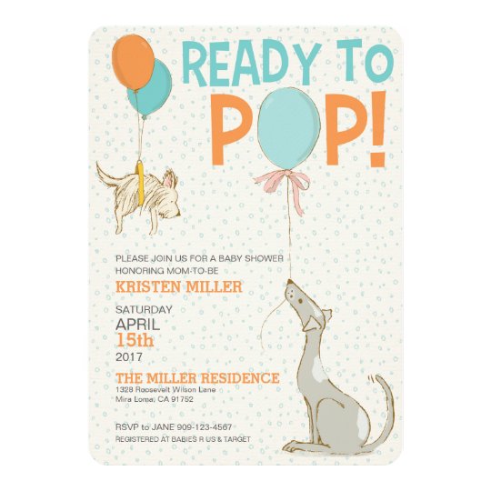 Ready To Pop Baby Shower Invitation Ready To Pop Baby Shower Invitation
