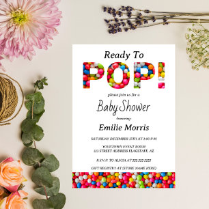 Ready To Pop Baby Shower Invitation