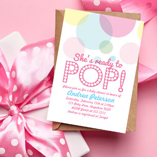 Ready to Pop Baby Shower Invitation