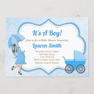 Ready To Pop Baby Shower Invitation Boy