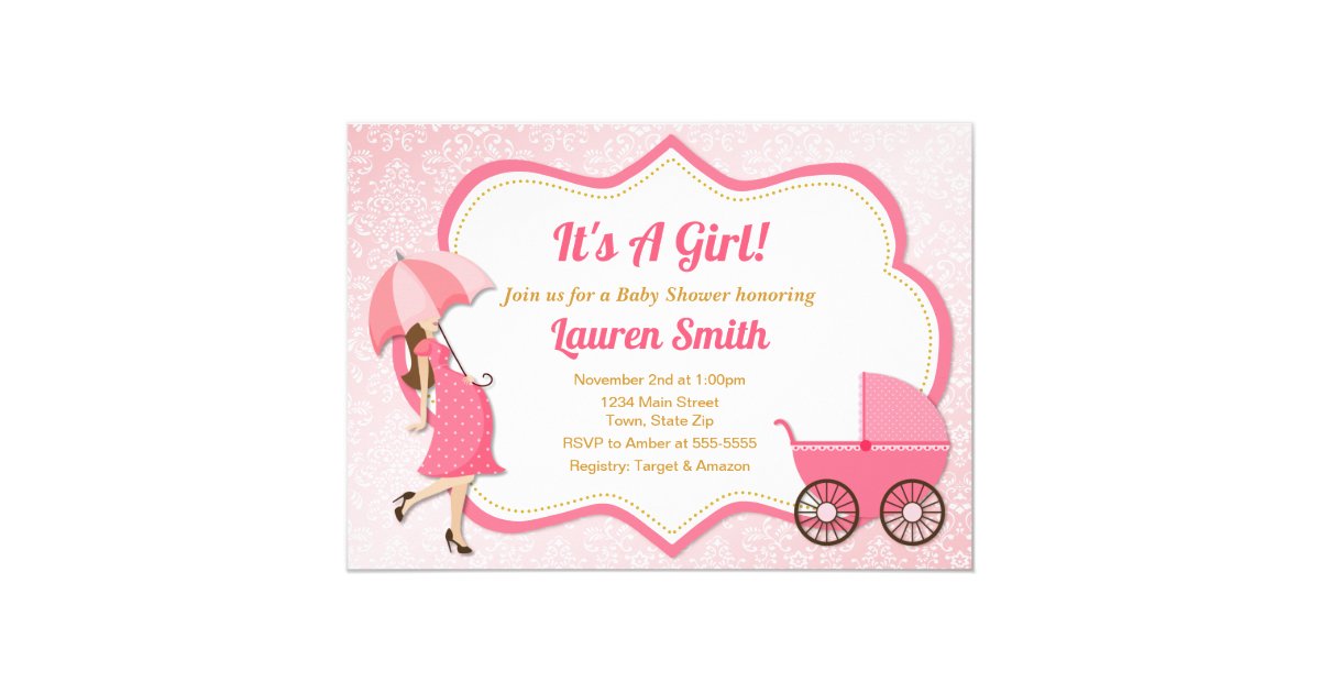 Ready To Pop Baby Shower Invitation Girl Zazzle Com