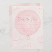 Ready to pop! baby shower invite (Front/Back)