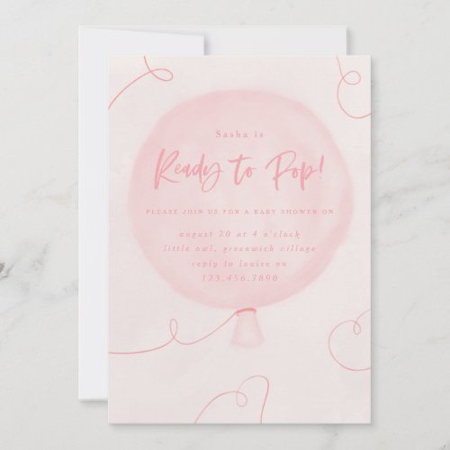 Ready to pop baby shower invite