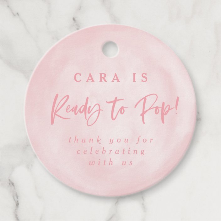 Ready To Pop Baby Shower Invite Thank You Favor Tags Zazzle Com
