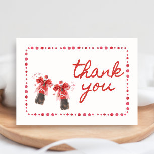 Ready to Pop Baby Shower Letterpress Thank You Card