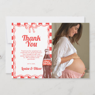 Ready to Pop Baby Shower Photo Thank You Card